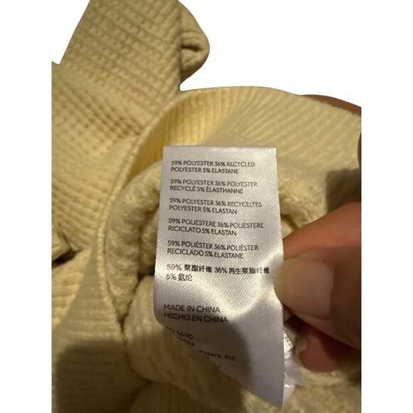 Women’s Size M BDG Zephyr Polo Sweater Cream Waffle Knit Collared Button - Picture 7 of 9